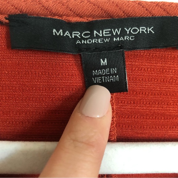 Marc New York rust structured long-sleeve blouse medium - Picture 4 of 6